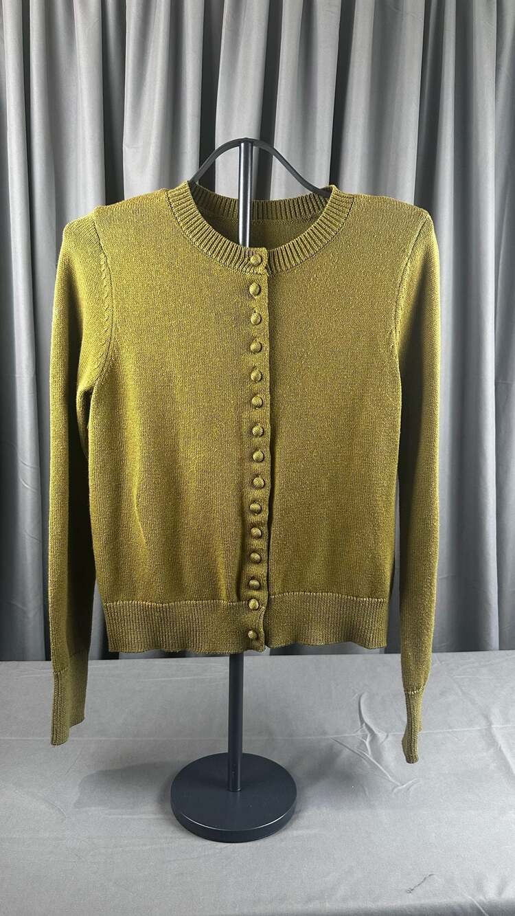 Boden Marta Merino Wool Cardigan Ochre Green